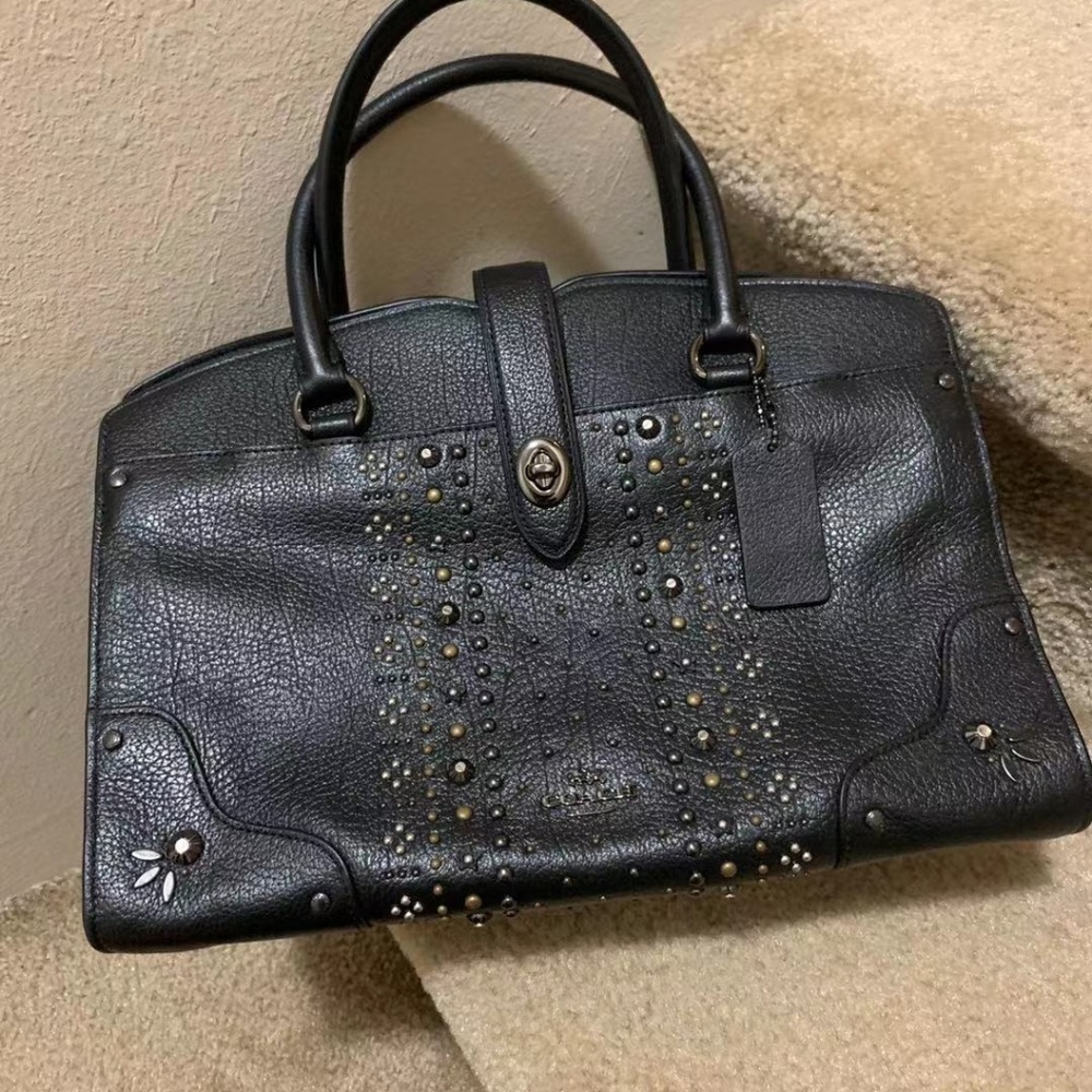 Coach 56832 Mercer 30 Black Satchel NWT